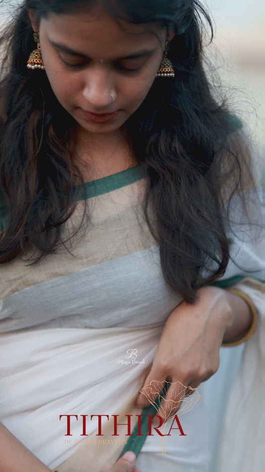 Pure Mulmul cotton saree with zari